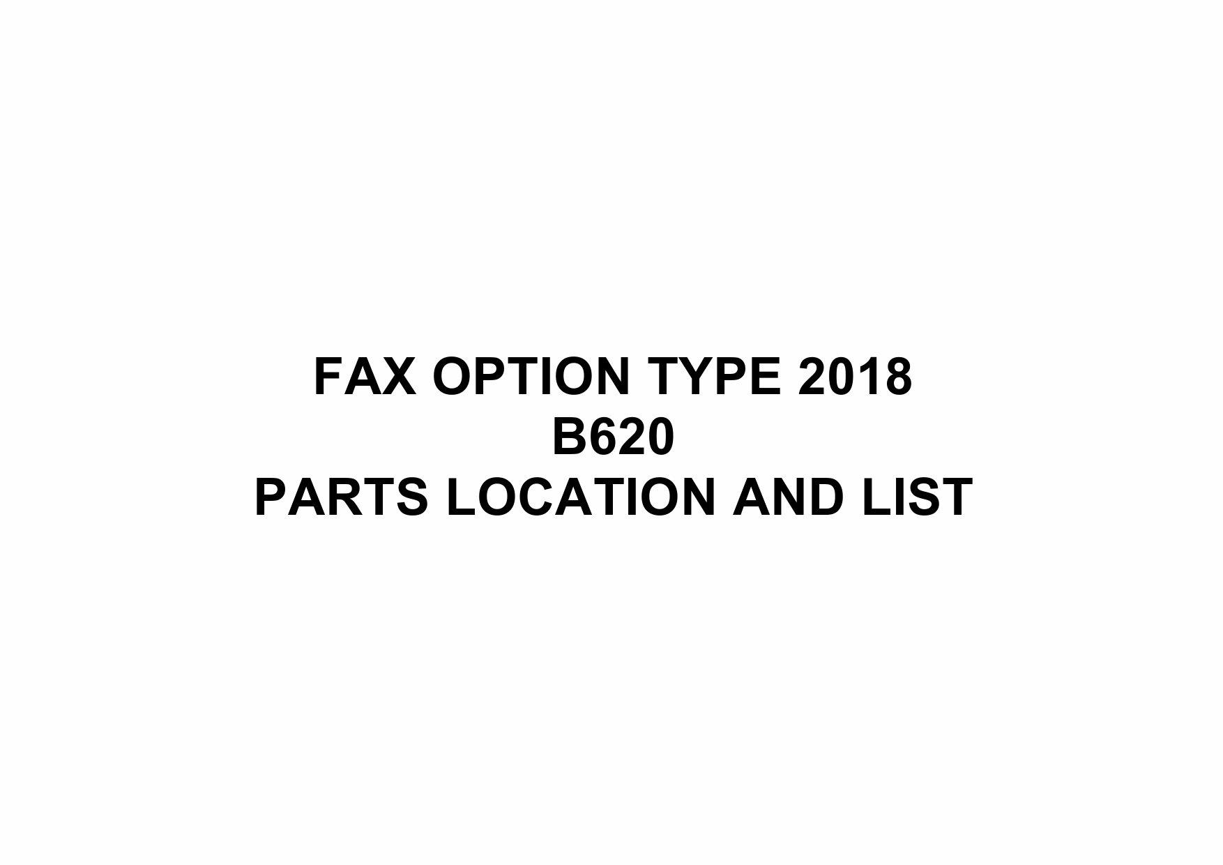 RICOH Options B620 FAX-OPTION-TYPE-2018 Parts Catalog PDF download-1